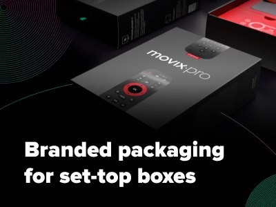 Case Study: Branded packaging for Dom.ru Movix set-top boxes
